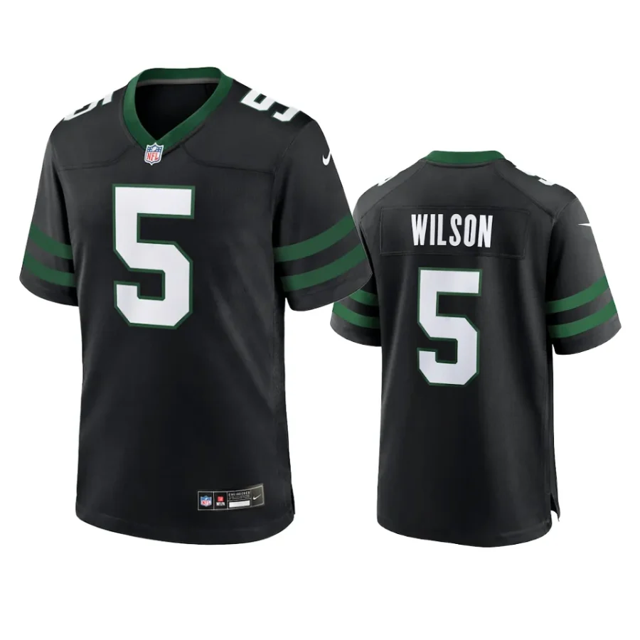 garrett wilson jets 2024 alternate legacy black jersey