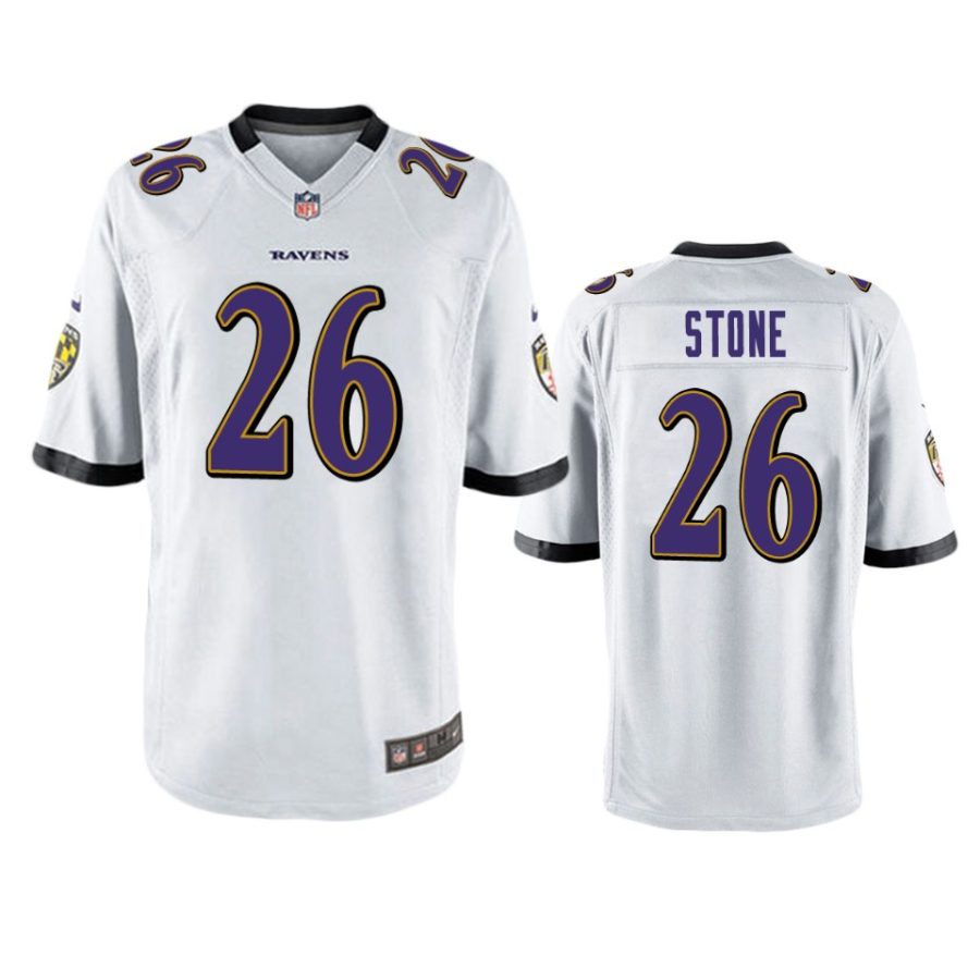 geno stone ravens white game jersey 0a