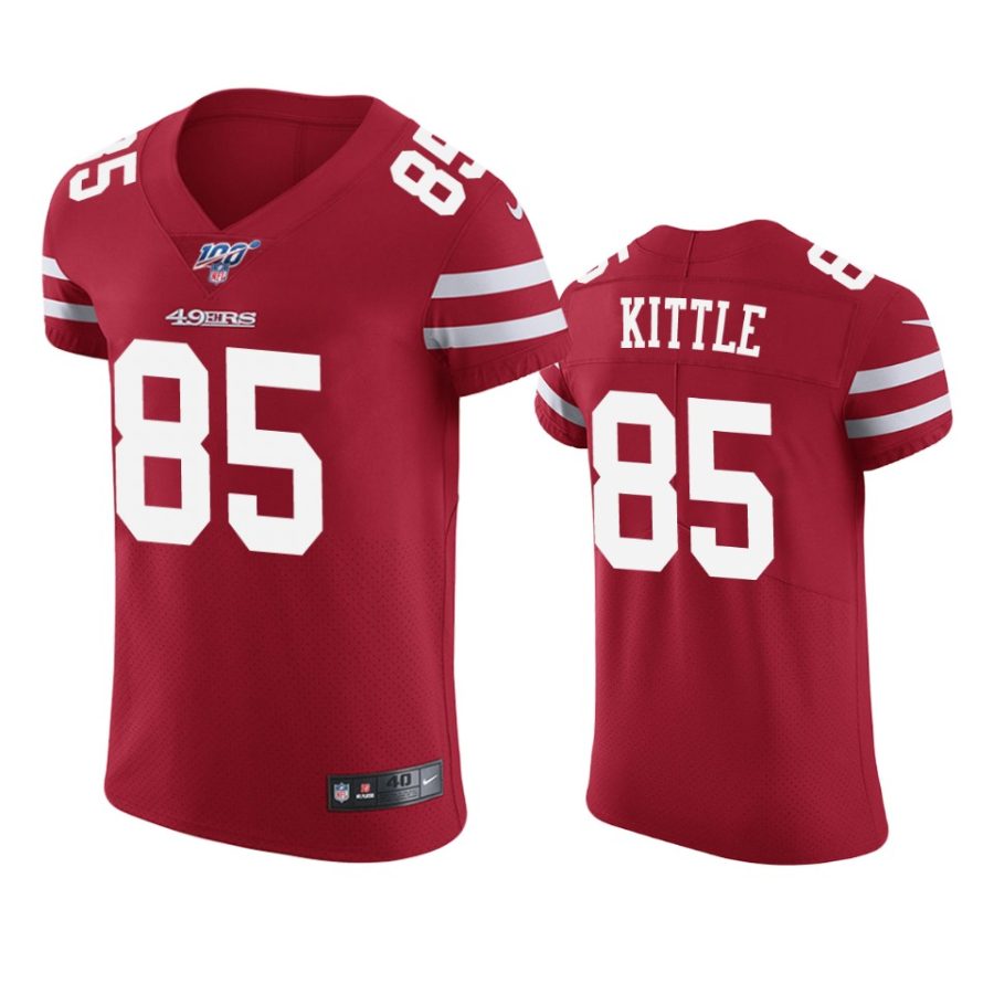 george kittle 49ers scarlet nfl 100 vapor elite jersey