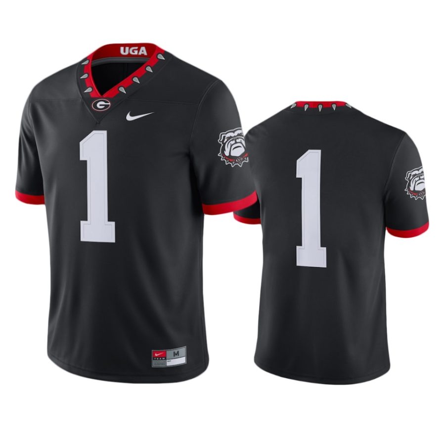 georgia bulldogs 1 black alternate game jersey