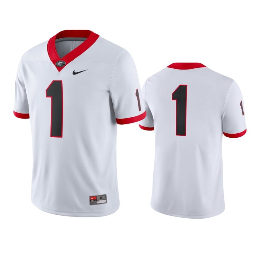 georgia bulldogs 1 white game jersey