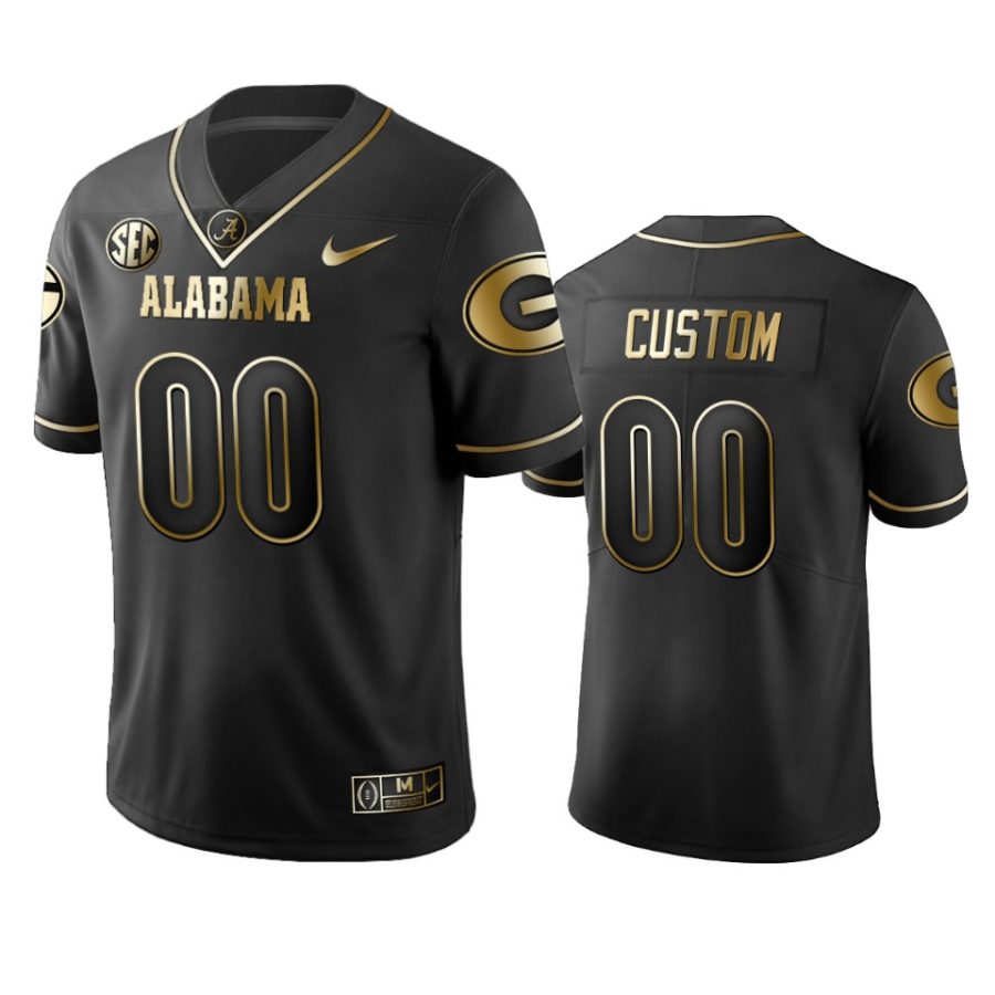 georgia bulldogs custom black golden edition limited jersey