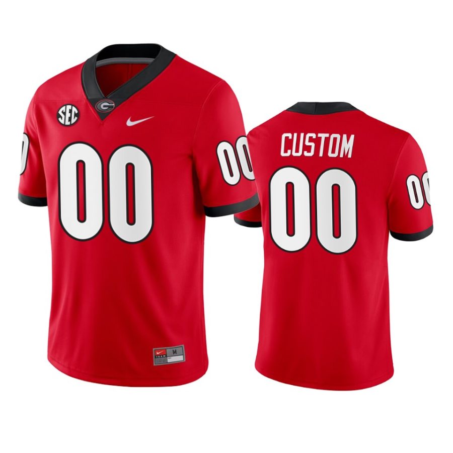 georgia bulldogs custom red game jersey