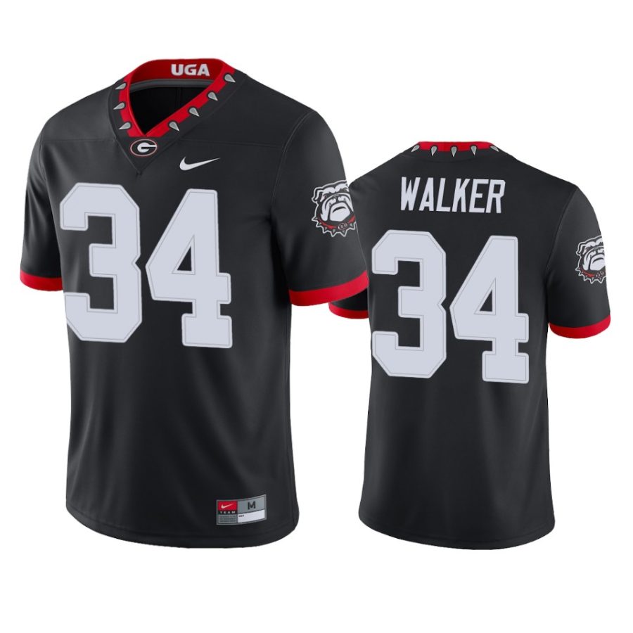 georgia bulldogs herchel walker black college football alternate game jersey