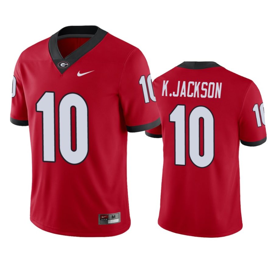 georgia bulldogs kearis jackson red college football alumni player jersey