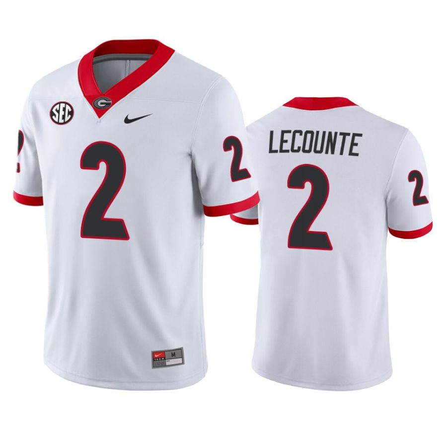 georgia bulldogs richard lecounte white away game jersey