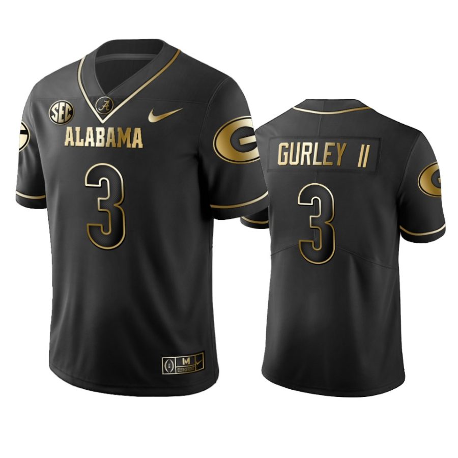 georgia bulldogs todd gurley ii black golden edition jersey