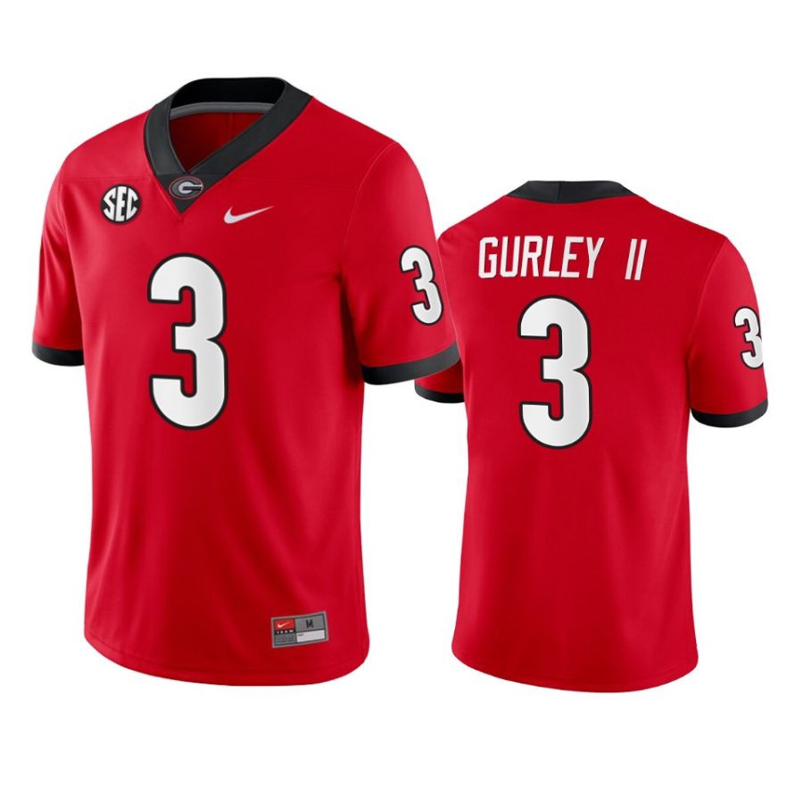 georgia bulldogs todd gurley ii red game jersey