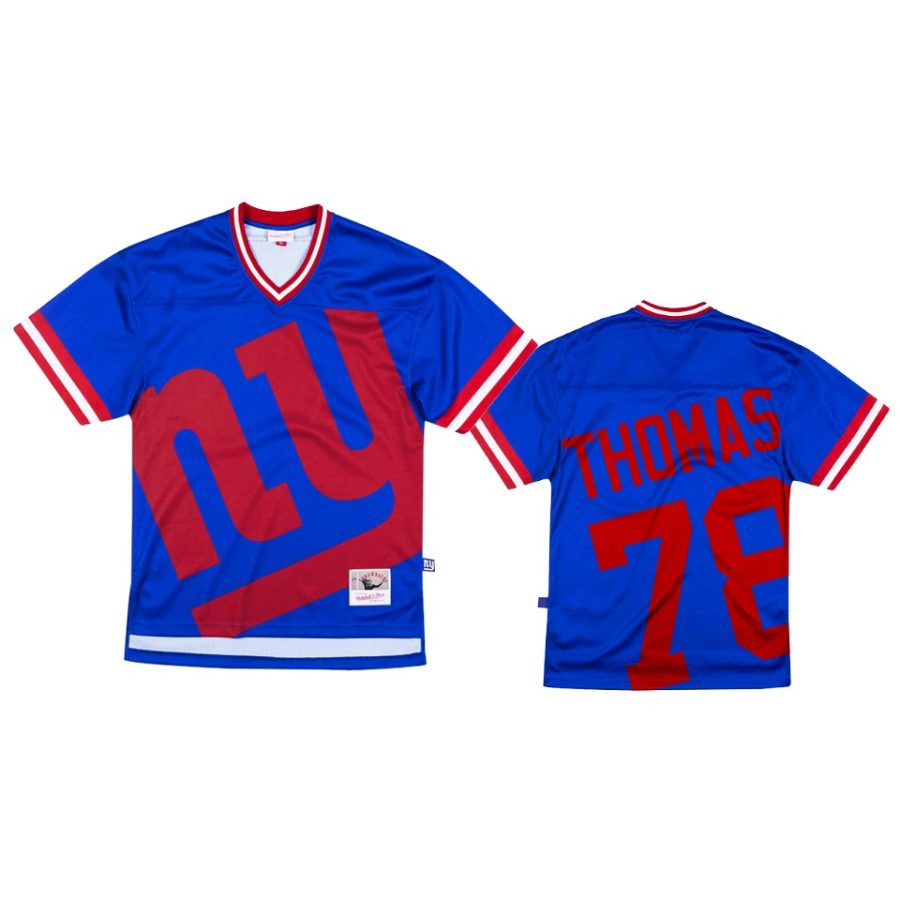 giants andrew thomas royal big face jersey