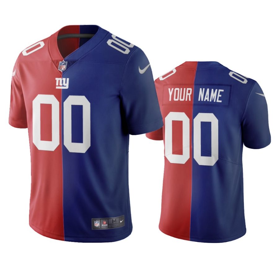 giants custom red royal vapor limited two tone jersey