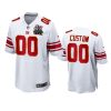 giants custom white 4x super bowl champions patch game jersey