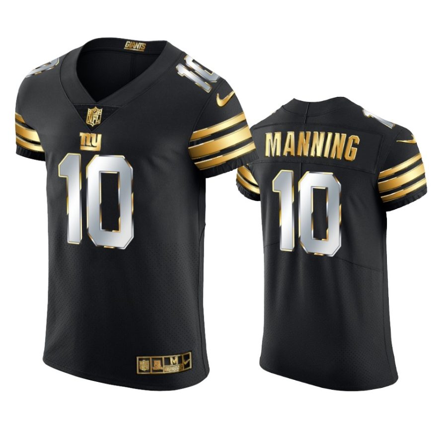 giants eli manning black 2020 21 golden edition elite jersey