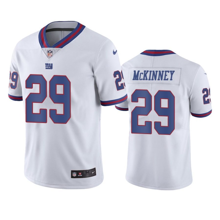 giants xavier mckinney white color rush limited jersey