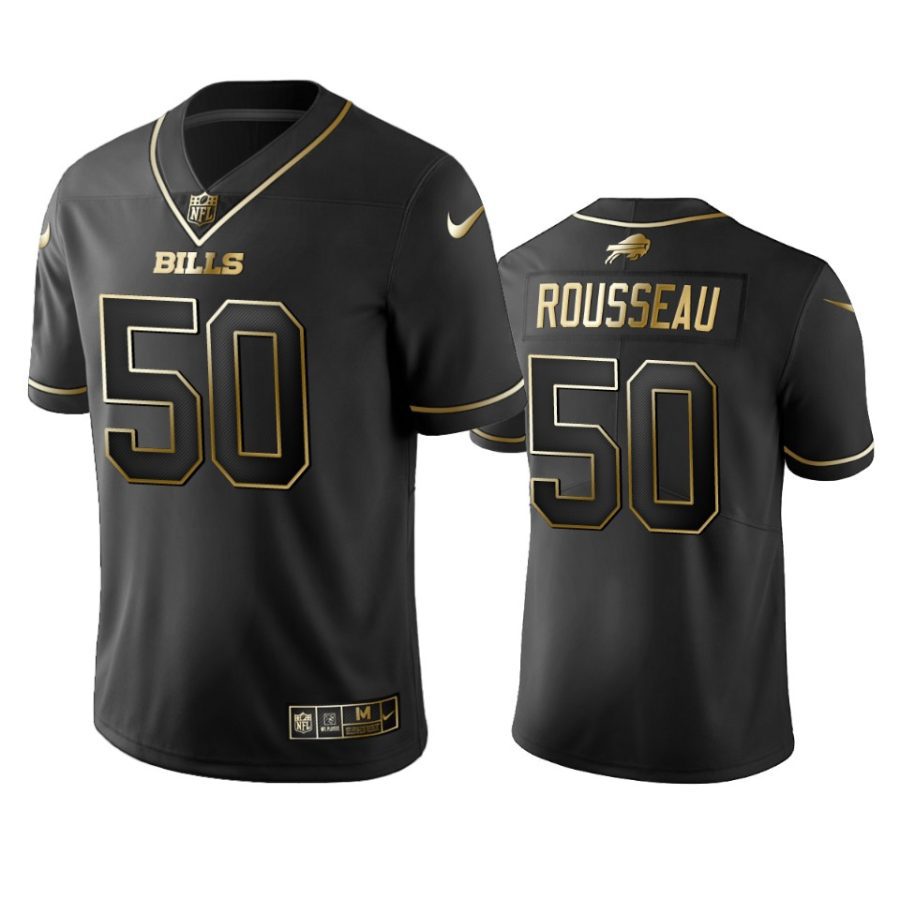 gregory rousseau bills black golden edition jersey