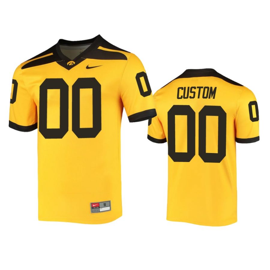 iowa hawkeyes custom gold alternate jersey