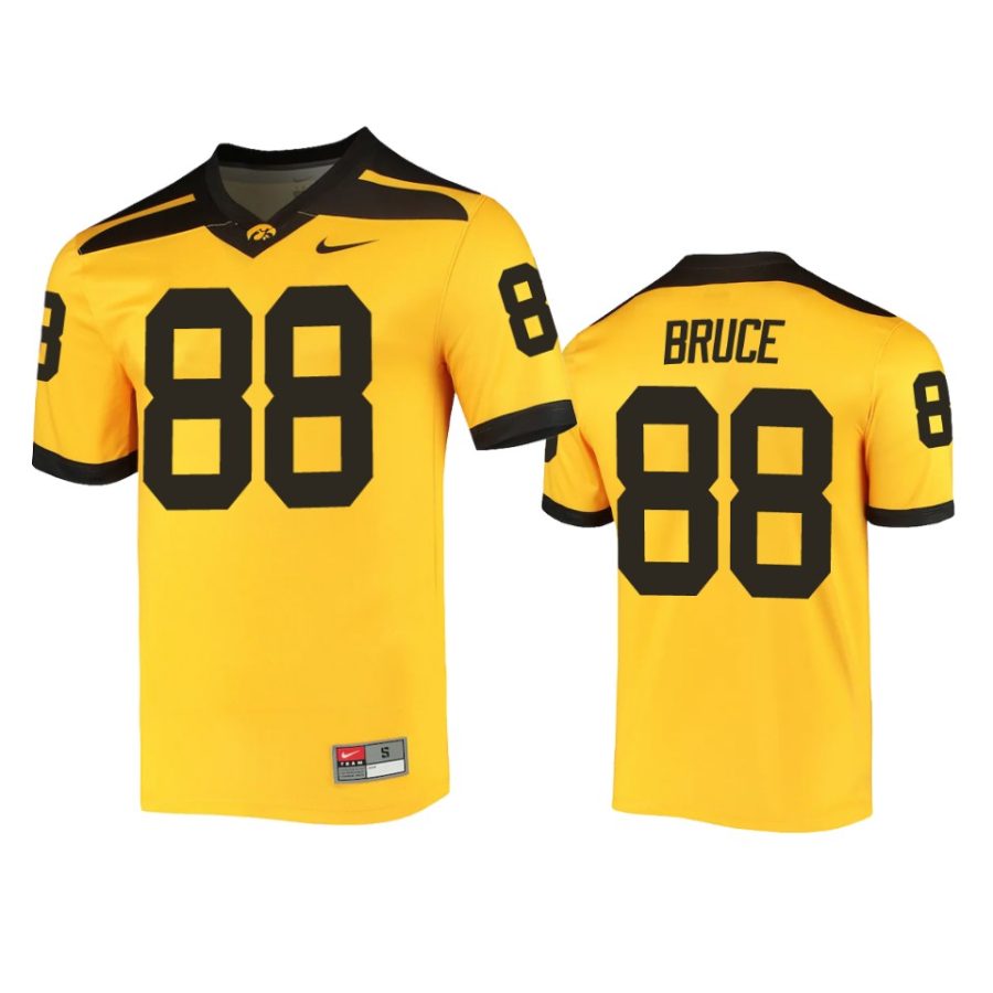 iowa hawkeyes isaiah bruce gold alternate jersey