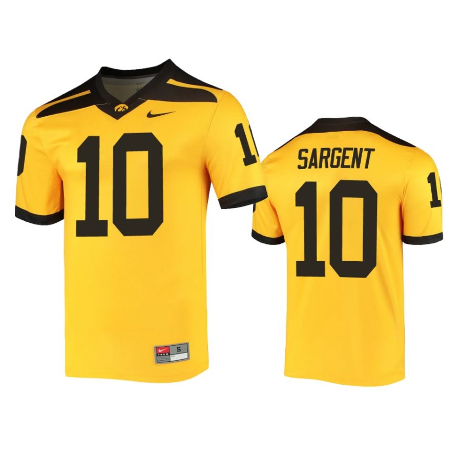 iowa hawkeyes mekhi sargent gold alternate jersey