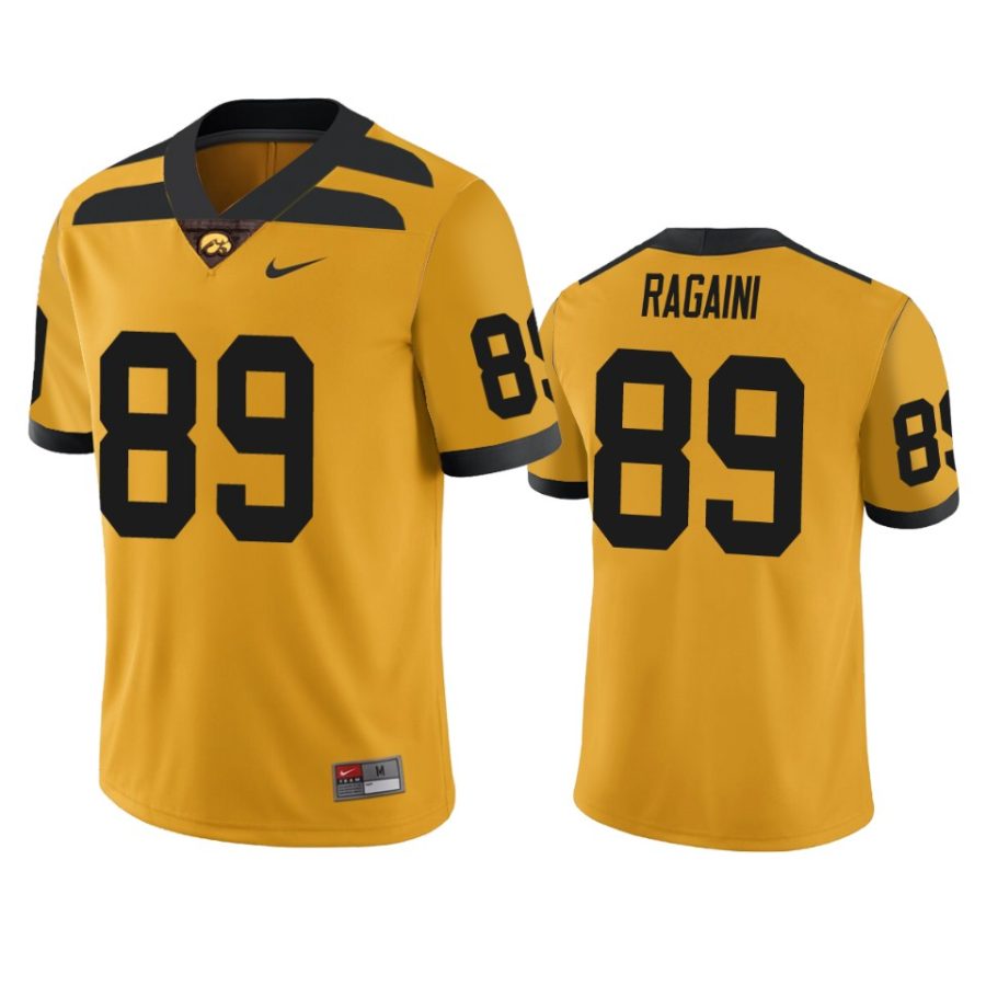 iowa hawkeyes nico ragaini gold college football jersey