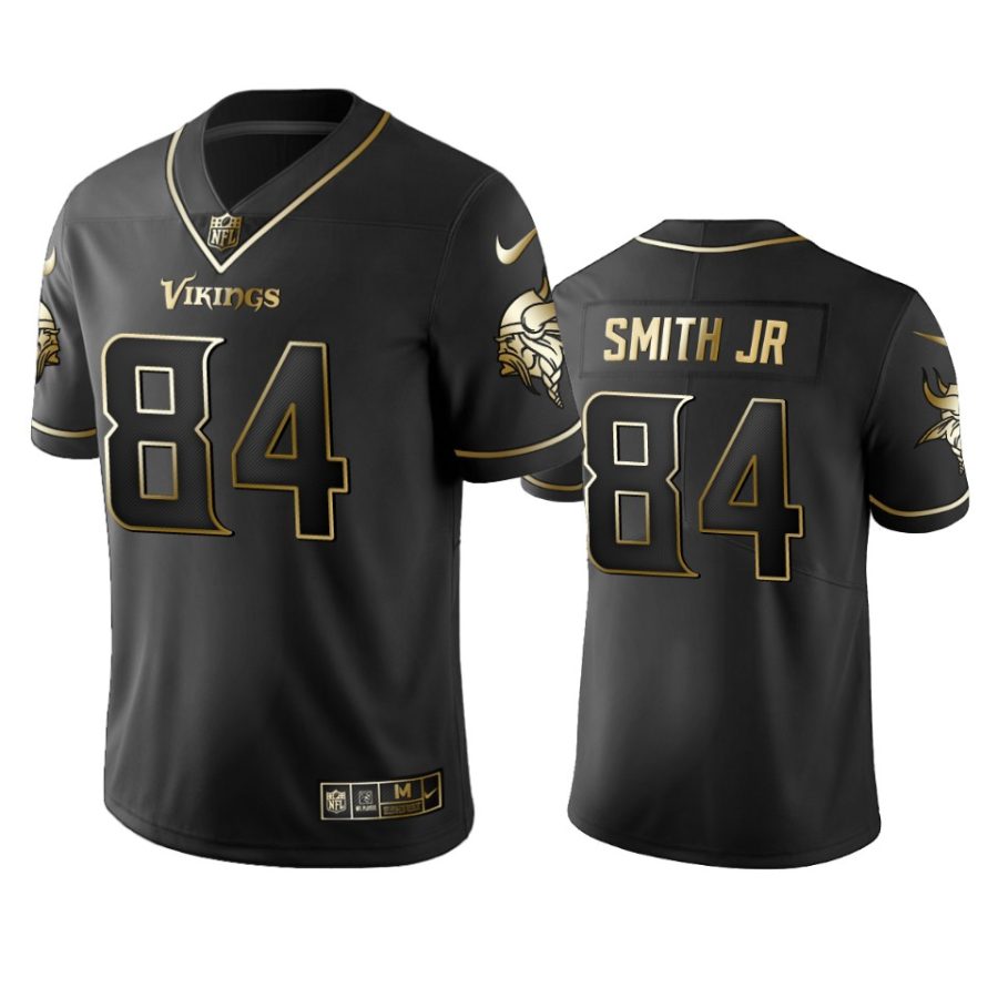 irv smith jr. vikings black golden edition jersey