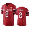 j.c. latham red 2021 under armour all america game jersey