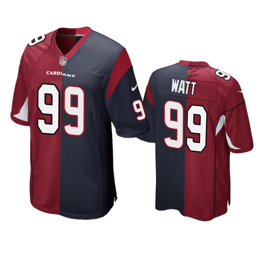 j.j. watt cardinals cardinal navy split game jersey