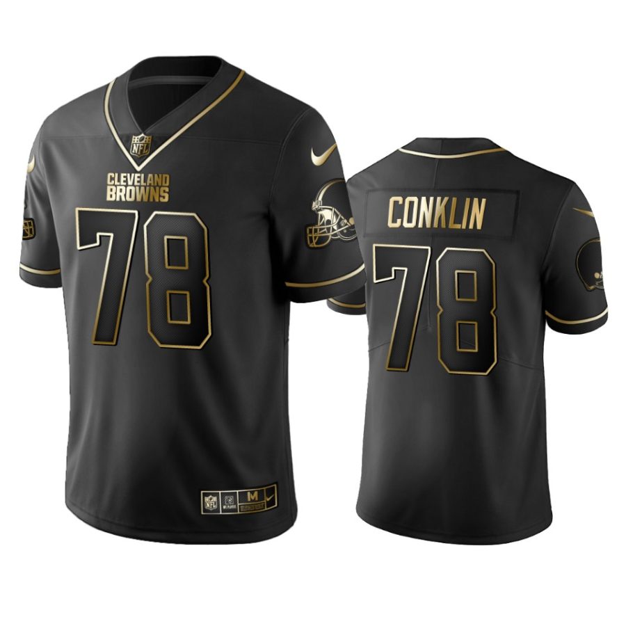 jack conklin browns black golden edition jersey