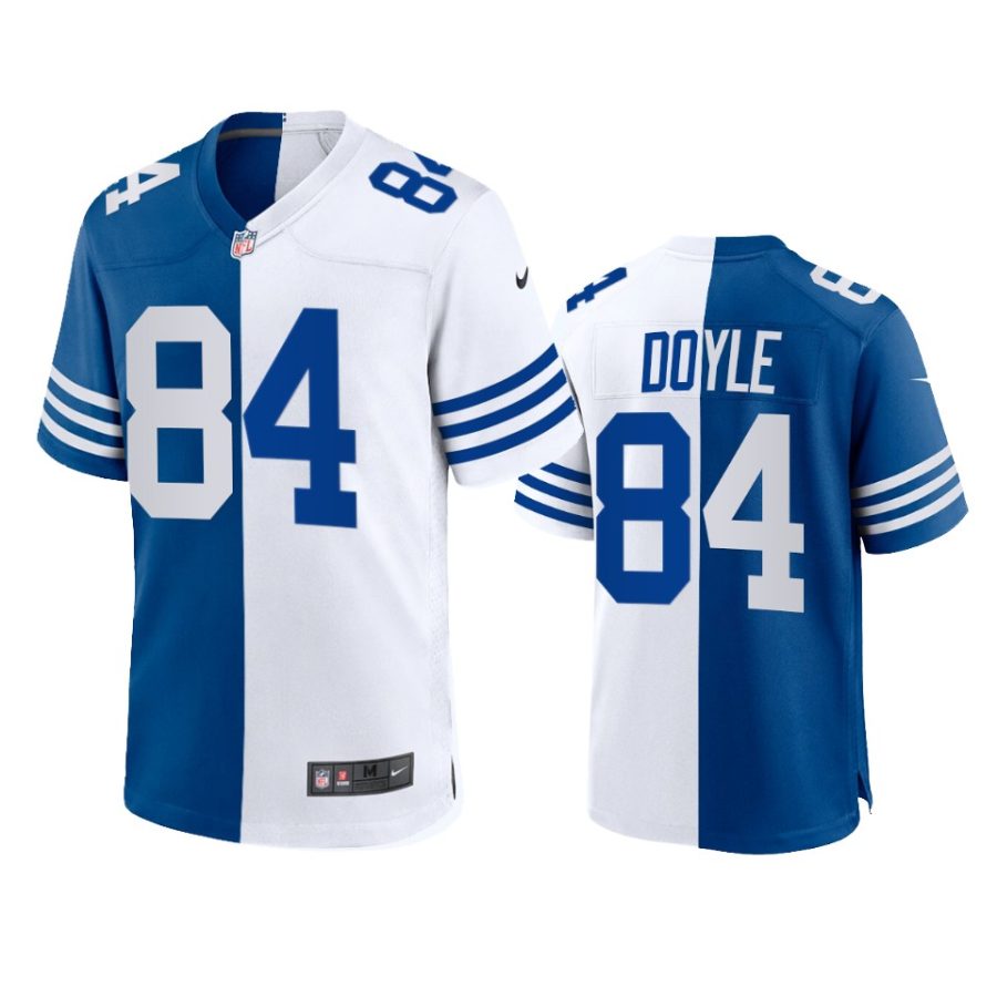 jack doyle colts royal white throwback split jersey