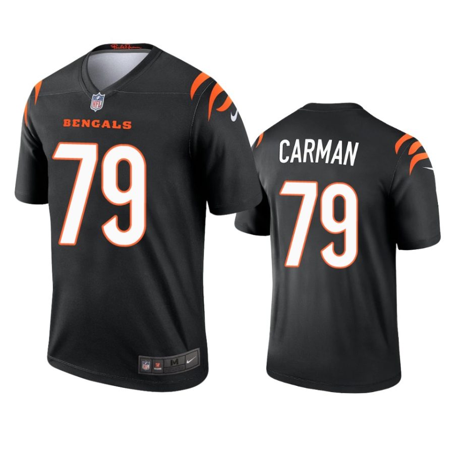 jackson carman bengals black legend jersey