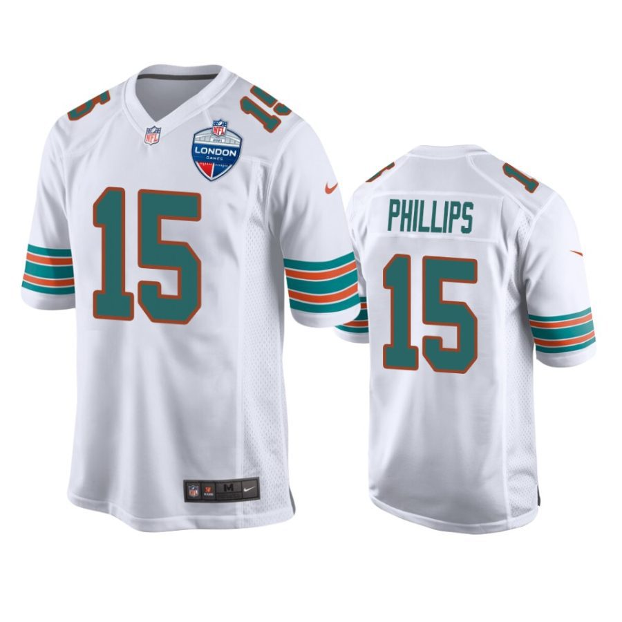 jaelan phillips dolphins white 2021 nfl london game game jersey