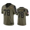 jaguars ben bartch olive limited 2021 salute to service jersey