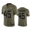 jaguars klavon chaisson olive limited 2022 salute to service jersey