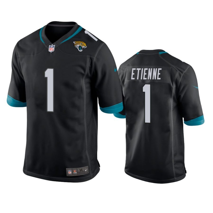 jaguars travis etienne black game jersey 0a