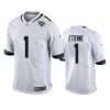 jaguars travis etienne white game jersey 0a