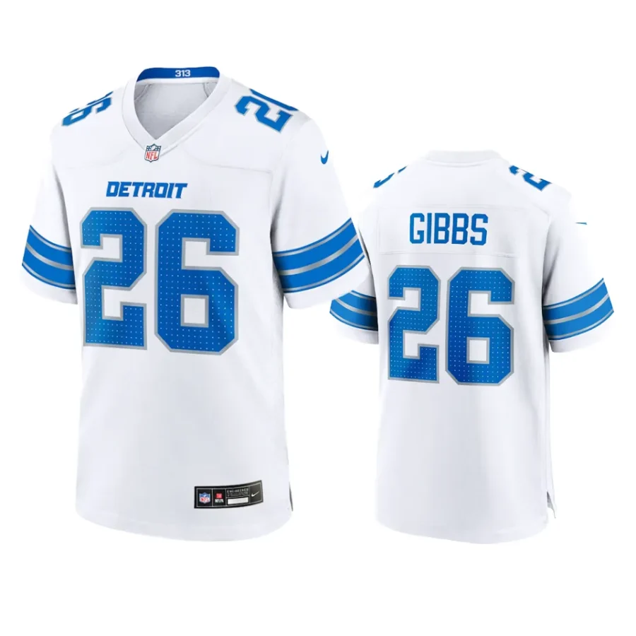 jahmyr gibbs lions white 2024 game jersey