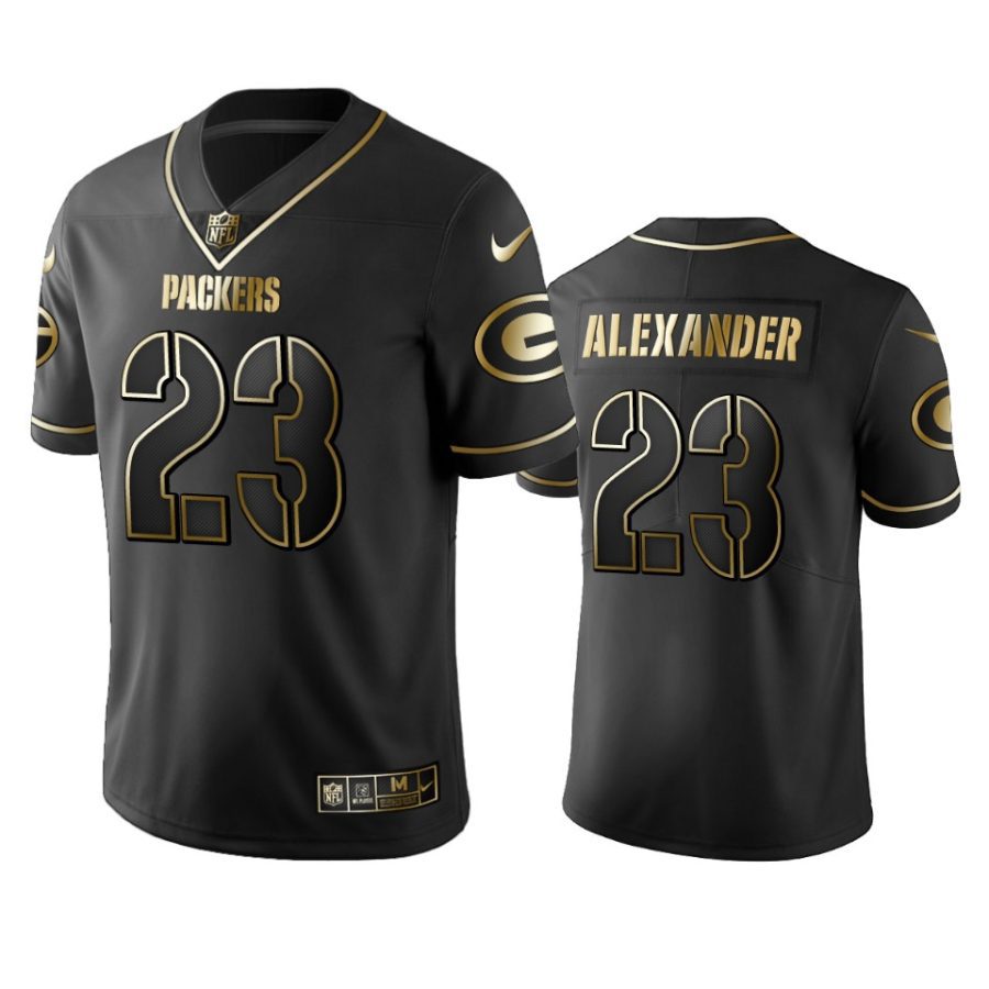 jaire alexander packers black golden edition jersey