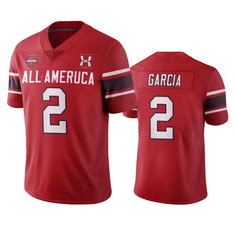 jake garcia red 2021 under armour all america game jersey