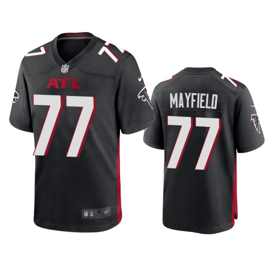 jalen mayfield falcons black game jersey