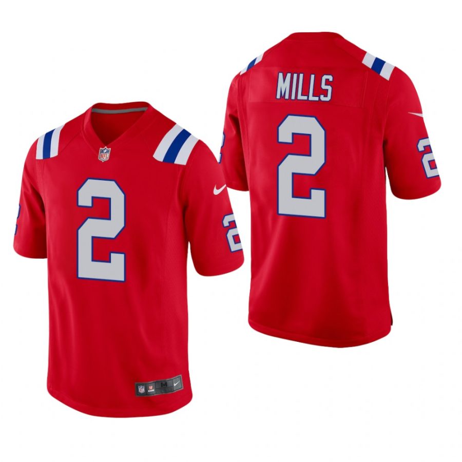 jalen mills patriots red alternate game jersey