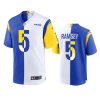 jalen ramsey rams royal white split game jersey