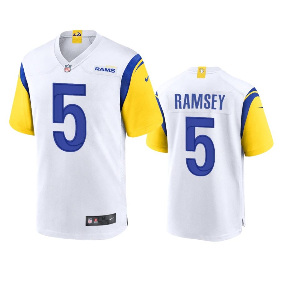 jalen ramsey rams white alternate game jersey