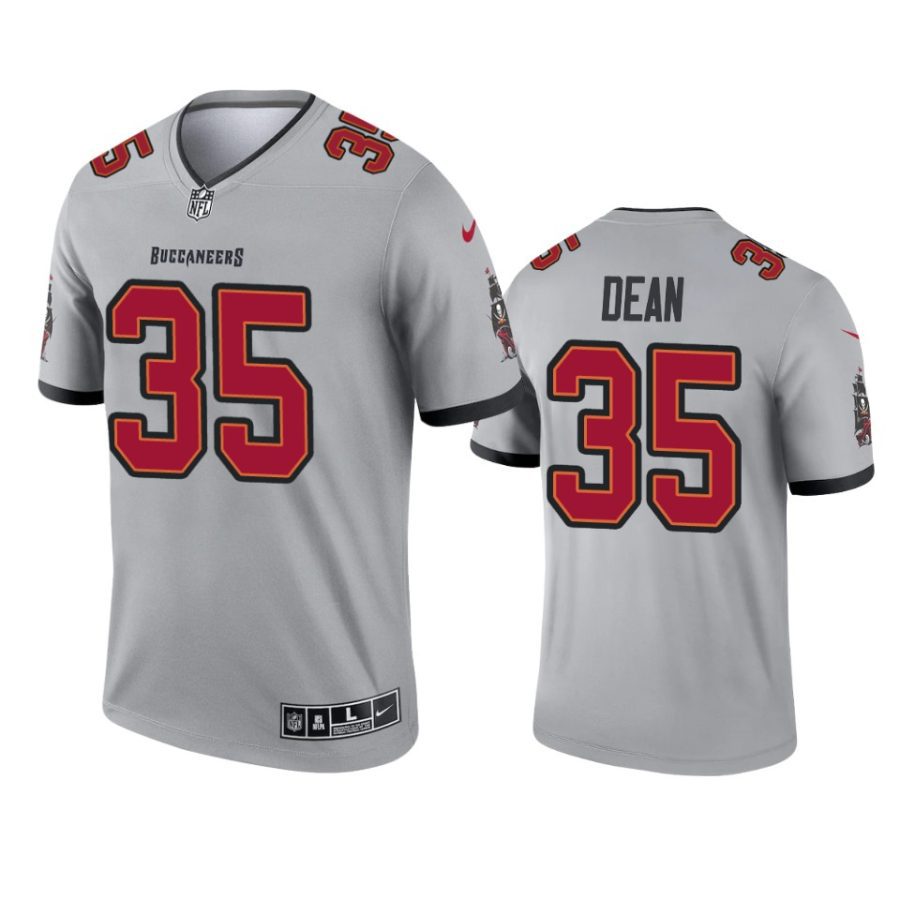 jamel dean buccaneers 2021 inverted legend gray jersey