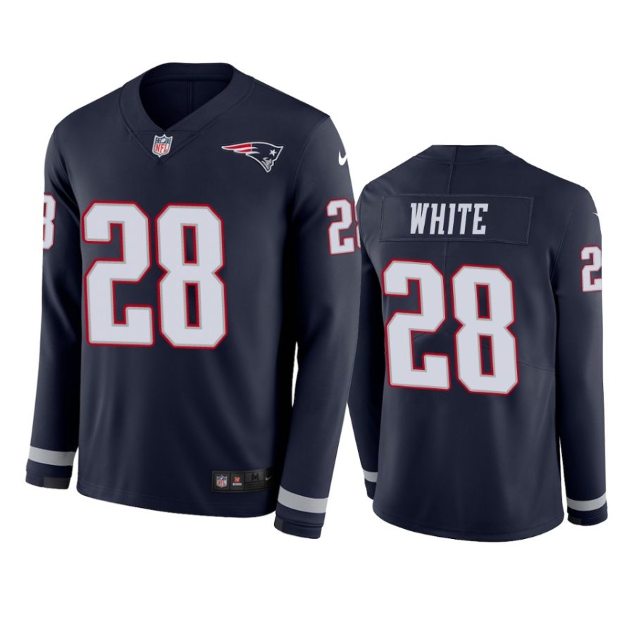 james white patriots navy therma long sleeve jersey