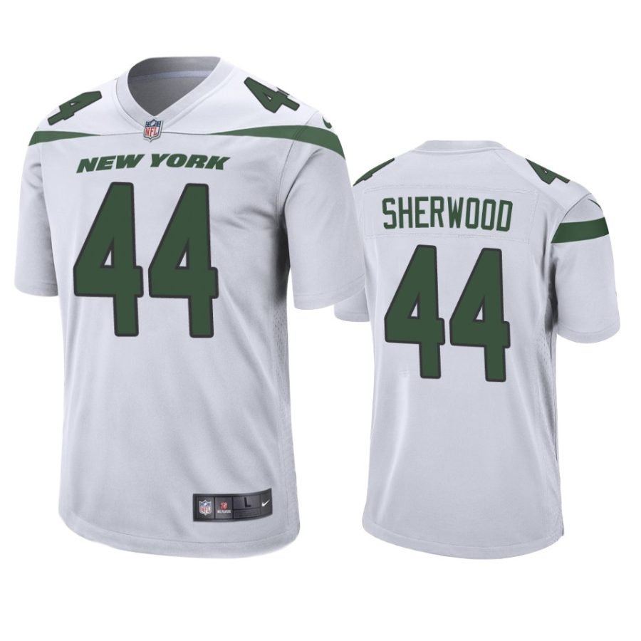 jamien sherwood jets white game jersey