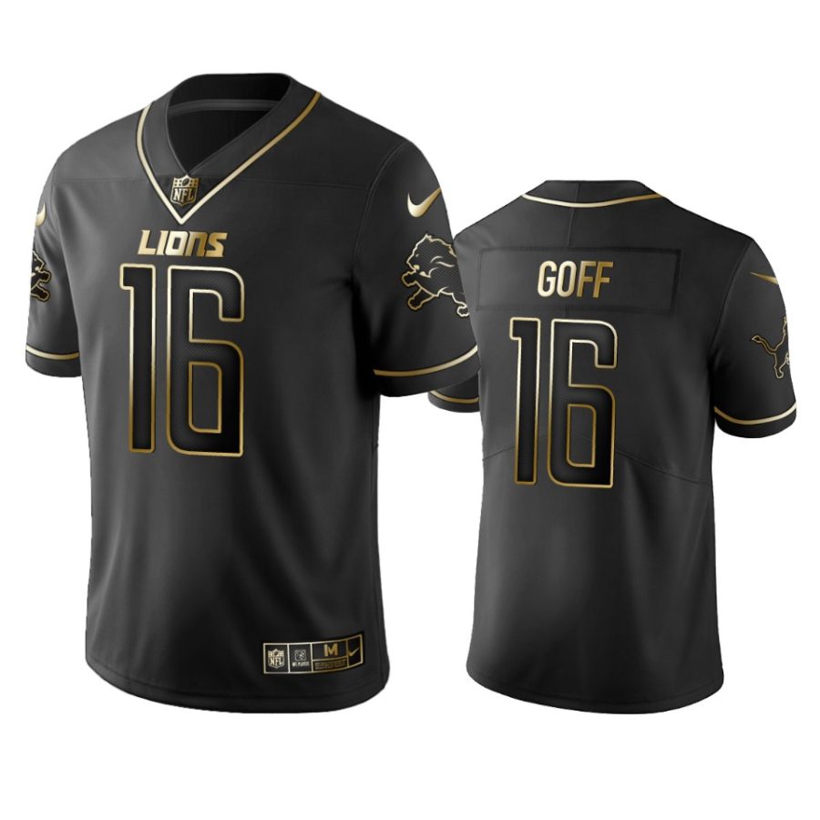 jared goff lions black golden edition jersey