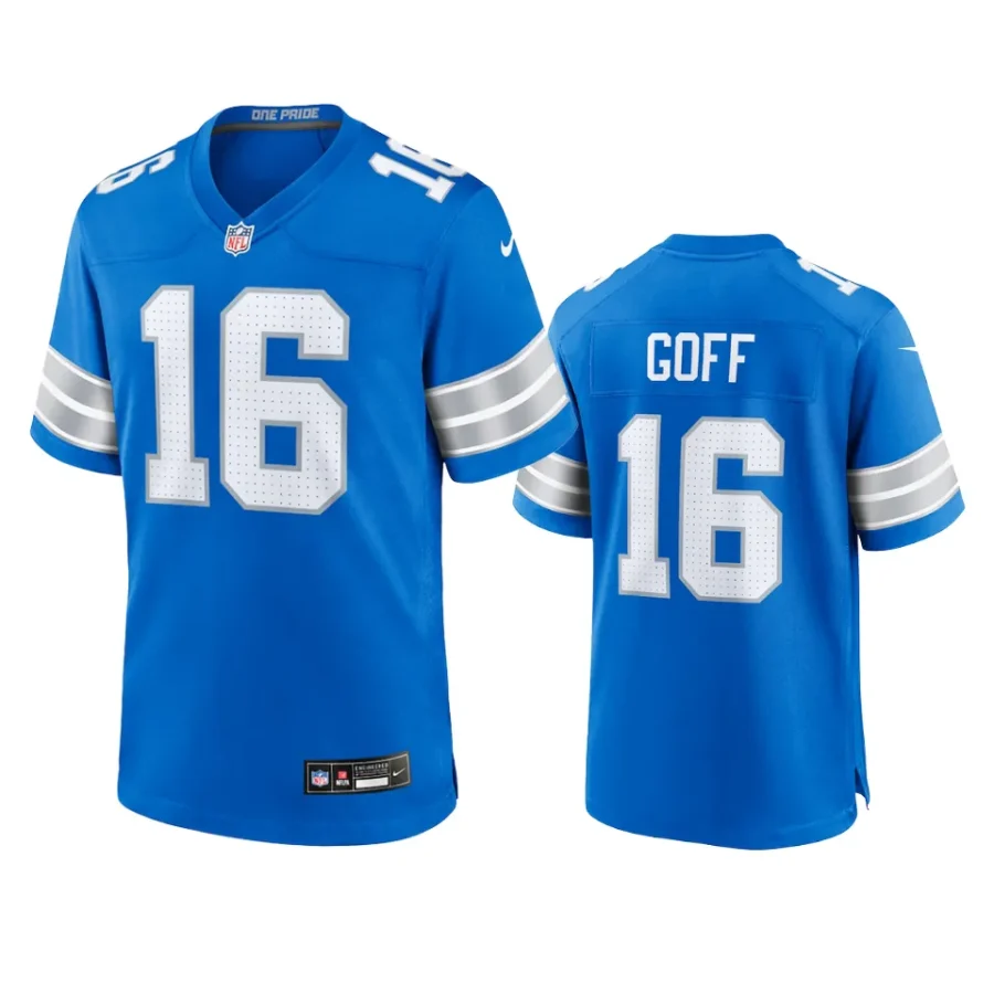 jared goff lions blue 2024 game jersey