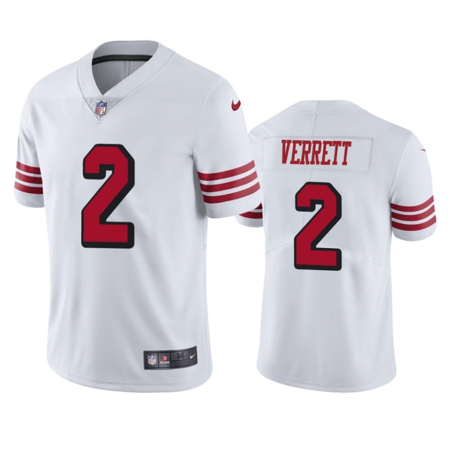 jason verrett 49ers color rush limited white jersey