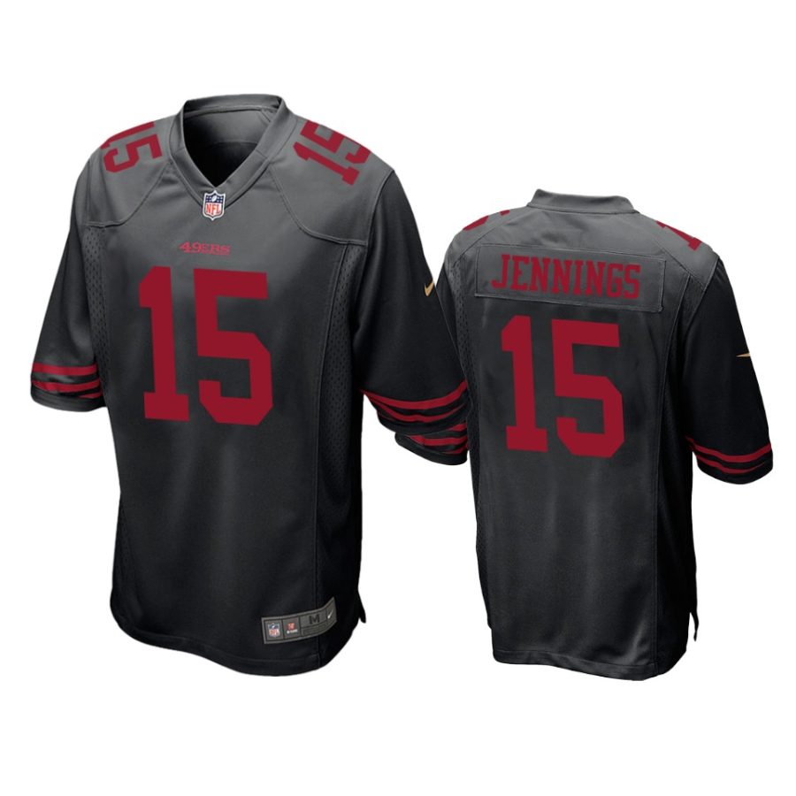 jauan jennings 49ers black game jersey 0a