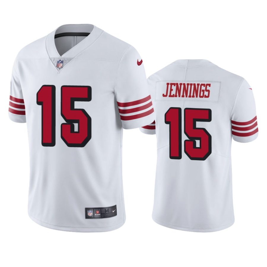 jauan jennings 49ers color rush limited white jersey