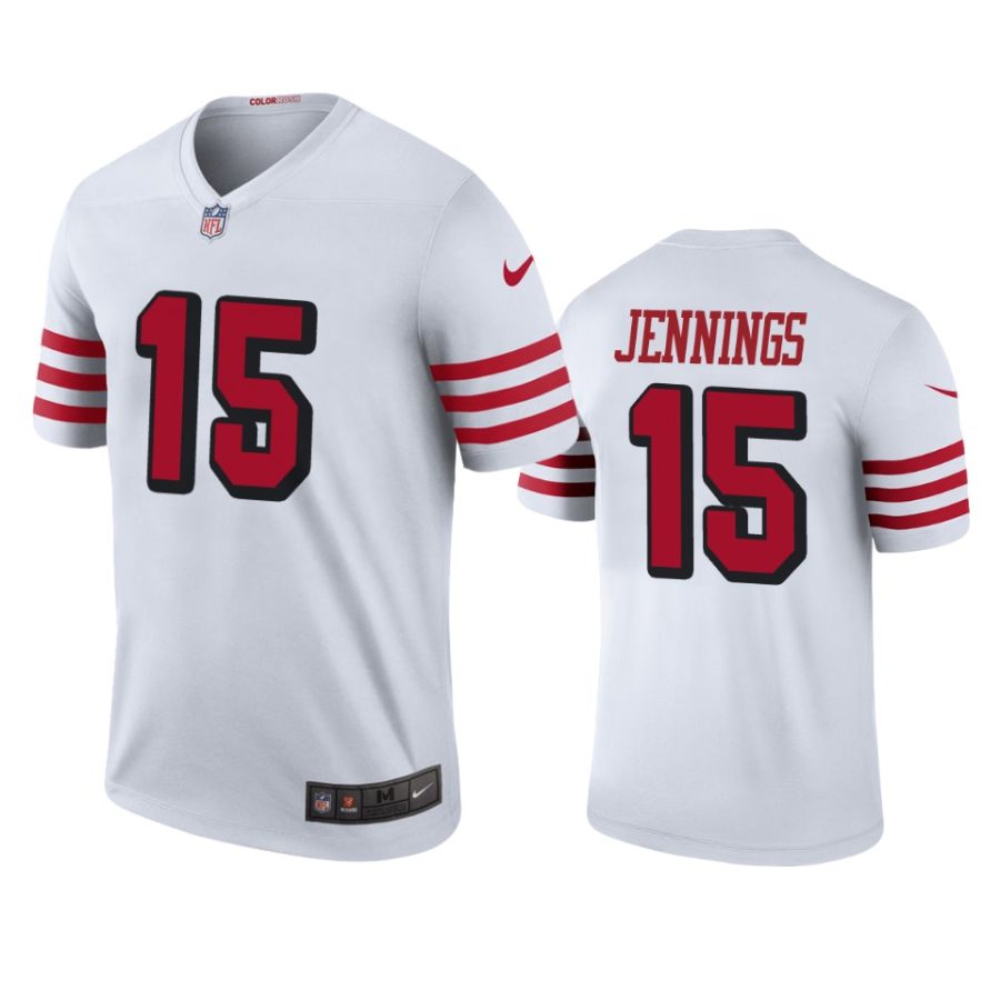 jauan jennings color rush legend 49ers white jersey