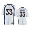 javonte williams broncos white game jersey